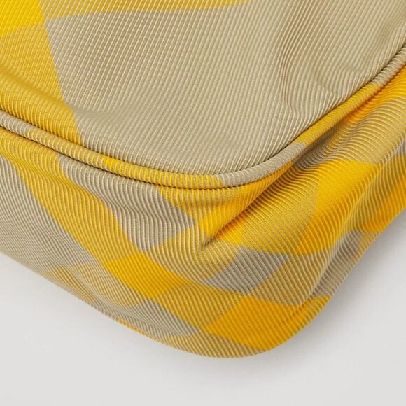 Burberry Yellow Check Nylon Shield Crossbody Bag - Picture 6 of 10